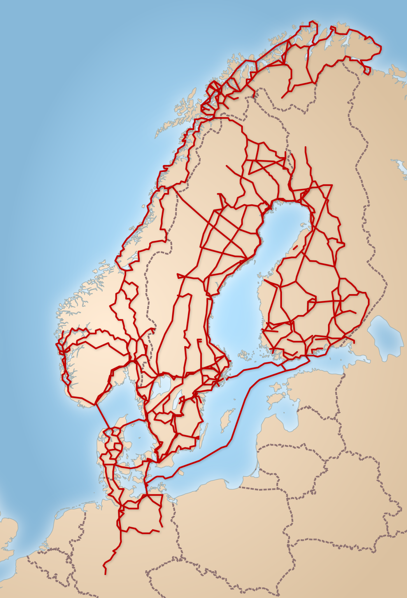 Dark fiber map - Triangelbolaget